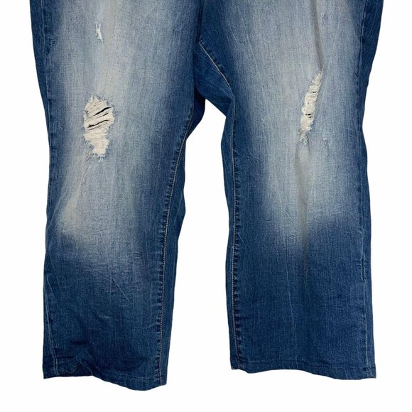 Torrid Distressed Straight Leg Crop Jeans 26 25 - Picture 5 of 9